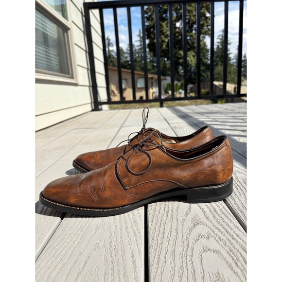 New Allen Edmonds Flatiron Brown Leather Dress Shoe Men's Size 13 Oxford Lace Up - Picture 4 of 12